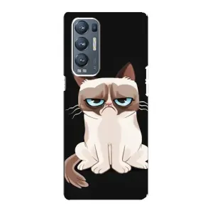 Чохол з принтом для Oppo Reno5 Pro Plus 5G (AlphaPrint) Модні коти (Сумний кіт)
