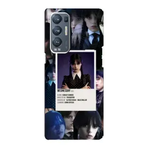 Чехлы Венсдей на Oppo Reno5 Pro Plus 5G Уэнсдей (AlphaPrint) (коллаж Уэнздей)