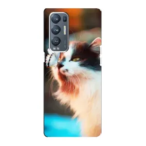 Чохол на ОPPO Reno5 Pro Plus (5G) з Котиками (VPrint) (Котик з метеликом)
