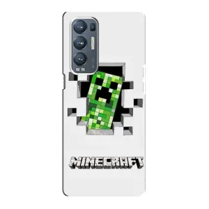 Чохол Майнкрафт на Oppo Reno5 Pro Plus 5G (AlphaPrint) Minecraft (кріпер Майнкрафт)