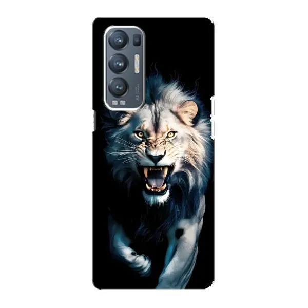 Чохол з принтом «Лев у темряві» для OPPO Reno5 Pro Plus (5G)