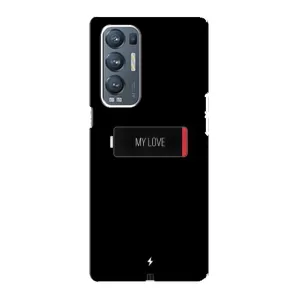 Чехлы для любимой на ОPPO Reno5 Pro Plus (5G) (VPrint) (Love battery)