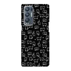 Чохол з принтом для Oppo Reno5 Pro Plus 5G (AlphaPrint) Модні коти (Маленькі котики)
