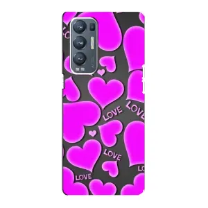 Чехлы для любимой на ОPPO Reno5 Pro Plus (5G) (VPrint) (Pink hearts)