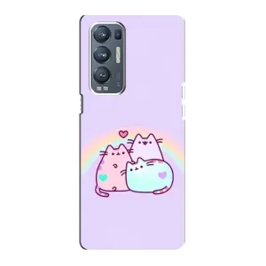 Чохол на ОPPO Reno5 Pro Plus (5G) з Котиками (VPrint) (Радужний котик)