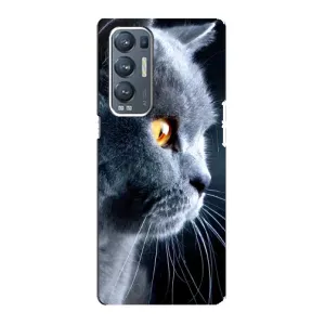 Чохли з Котиками для Oppo Reno5 Pro Plus 5G (VPrint) (Сірий Кіт)