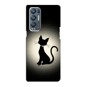 Чохол з принтом для Oppo Reno5 Pro Plus 5G (AlphaPrint) Модні коти (Силует котика)