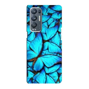 Чохол з принтом для ОPPO Reno5 Pro Plus (5G) - (Прикольні) (AlphaPrint) (Сині метелики)