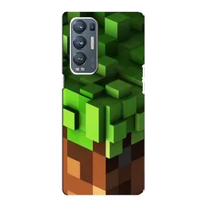 Чохол Майнкрафт на Oppo Reno5 Pro Plus 5G (AlphaPrint) Minecraft (текстура Майнкрафт)