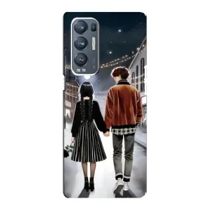 Чехол с дизайном Венздей 2 на Oppo Reno5 Pro Plus 5G (Уэнздей и Тайлер)
