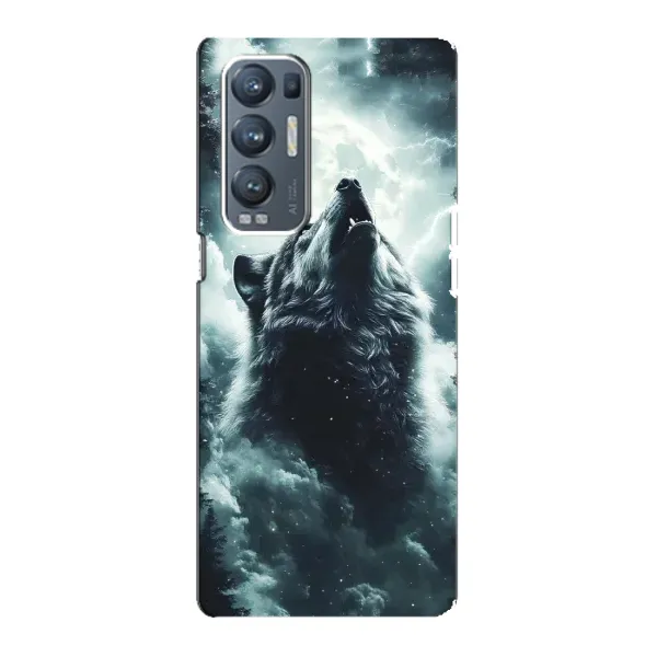Чохол з принтом «Вовк у хмарах» для OPPO Reno5 Pro Plus (5G)