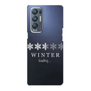 Зимние Чехлы для Оппо Рено 5 Про Плюс (5G) - прозрачный фон (Winter loading)