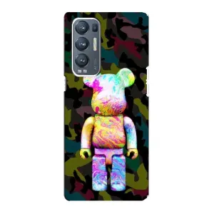 Чохли для Oppo Reno5 Pro Plus 5G - Bearbrick Louis Vuitton (PREMIUMPrint) (Яскравий Bearbrick)