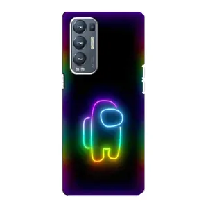 Чохли Амонг Ас для Oppo Reno5 Pro Plus 5G (AlphaPrint) (Яскравий скін)