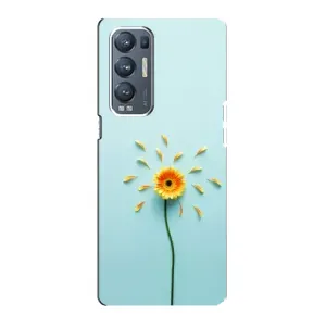 Чехлы с Цветами для Oppo Reno5 Pro Plus 5G (VPrint) (Желтый цветок)