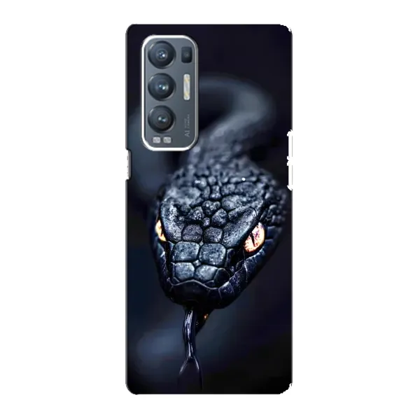 Чохол з принтом «Чорна змія» для OPPO Reno5 Pro Plus (5G)