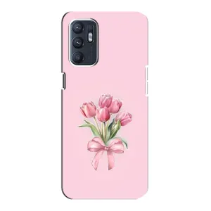 Чохол з розовим принтом для Oppo Reno6 4G (Букет квітів)