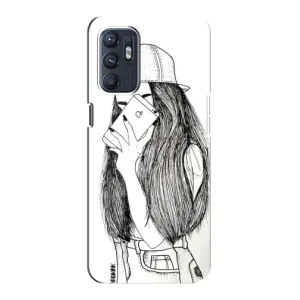 Чохол з друком для Oppo Reno6 4G - (Мода) (AlphaPrint) (Фото дівчини)