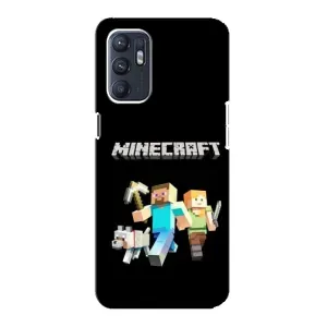 Чохол Майнкрафт на Oppo Reno6 4G (AlphaPrint) Minecraft (герої Minecraft)