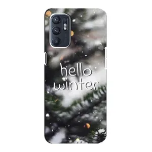 Новорічні, Святкові Чохли для Oppo Reno6 4G - 2024 год (Hello winter)