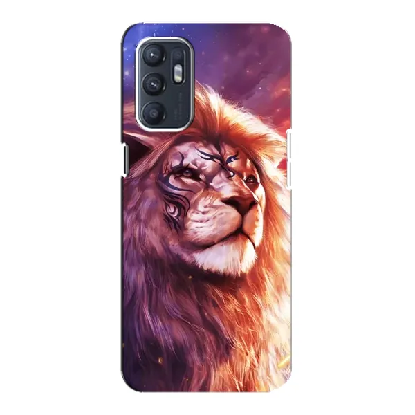 Чехол с принтом «Красочный Лев» для OPPO Reno6 4G Чехол с принтом «Красочный Лев» для OPPO Reno6 4G