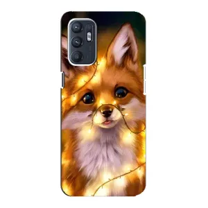 Чохли з картинкою Лисичка для Oppo Reno6 4G (VPrint) (Лисичка в гірляндах)