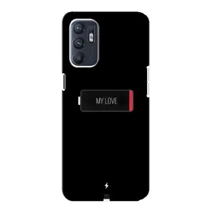 Чехлы для любимой на OPPO Reno6 4G (VPrint) (Love battery)