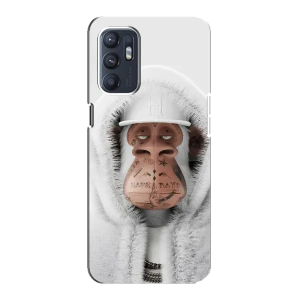 Чехол с принтом «обезьяна NFT в тату» для OPPO Reno6 4G