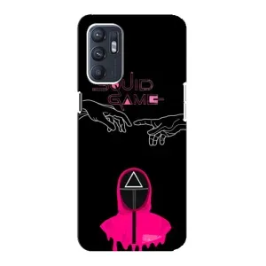 Чехол Гра в кальмара для Oppo Reno6 4G (Минимализм Игра кальмара)