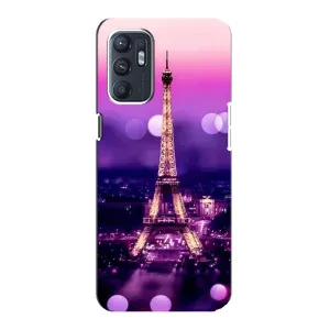 Чохол Ейфелева Вежа Oppo Reno6 4G - (AlphaPrint) (Париж Башня)