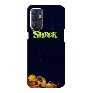 Чехол с мультфильмом Шрек на Oppo Reno6 4G (Отдыхающий Шрек)