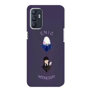 Чехлы Венсдей на Oppo Reno6 4G Уэнсдей (AlphaPrint) (Уэнздей и подруга)