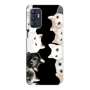Чохол на OPPO Reno6 4G з Котиками (VPrint) (Погляд котиків)