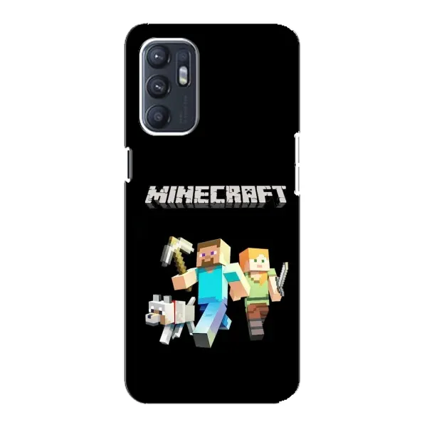 Чехол с принтом «герои Minecraft» для OPPO Reno6 5G