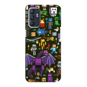 Чохол Майнкрафт на Oppo Reno6 5G (AlphaPrint) Minecraft (Колаж Майнкрафт)
