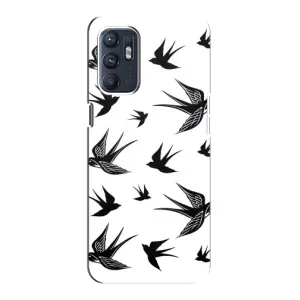 Чохол з пташками на Oppo Reno6 5G (VPrint) (Ластівки)