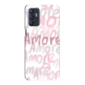 Чохол з розовим принтом для Oppo Reno6 5G (Аморе любов)