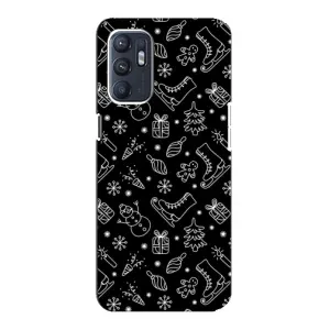 Новорічні, Святкові Чохли для Oppo Reno6 5G - 2024 год (Новорічний фон)