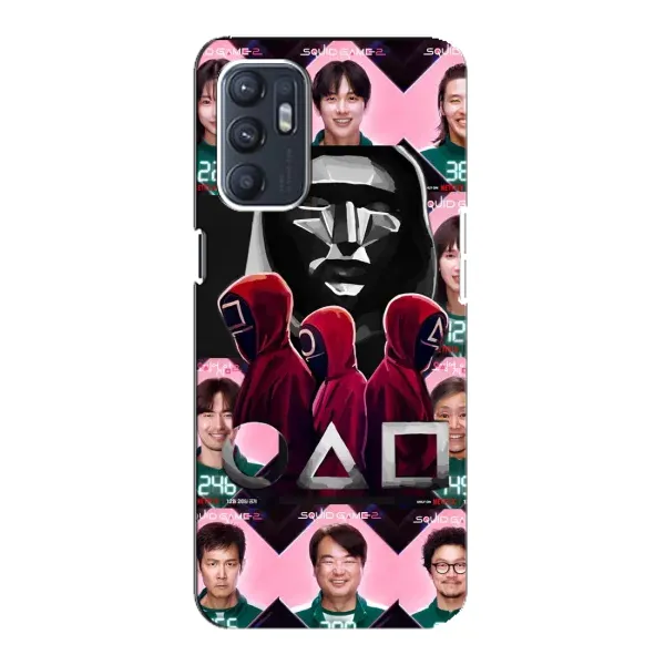 Чохол з принтом «Учасники Гра кальмара» для OPPO Reno6 5G Чохол з принтом «Учасники Гра кальмара» для OPPO Reno6 5G