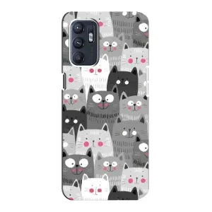Чохли з Котиками для Oppo Reno6 5G (VPrint) (Мальовані котики)