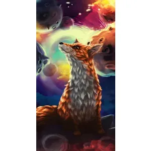 Чохол з принтом «Лисичка в космосі» для OPPO Reno7 4G