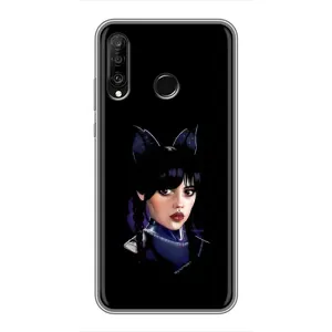 Чохли Венсдей на Huawei P30 Lite Уенсдей (AlphaPrint) (серйозна Венздей)