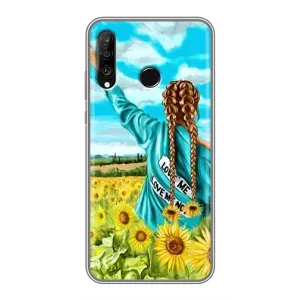 Чехол для Патриота Украины Huawei P30 Lite - (AlphaPrint) (Украиночка)