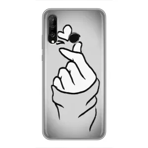 Чехол с принтом «Значок Love» для Huawei P30 Lite / Nova 4e