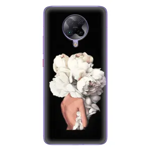 Чехлы (ART) Цветы на Xiaomi POCO F2 Pro (VPrint) (Белые цветы)