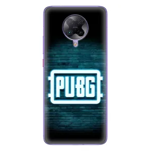 Чехол PUBG для Поко Ф2 Про (AlphaPrint) (Лого PUBG)