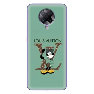 Чехлы Луи Витон для Xiaomi POCO F2 Pro (AlphaPrint - LOUIS VUITTON) (Микки Маус LV)