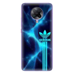 Чехлы Адидас для Xiaomi POCO F2 Pro (AlphaPrint) (Синий Адидас)