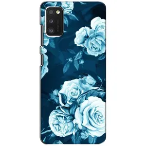 Чехлы (ART) Цветы на Xiaomi POCO M3 (VPrint) (Голубые Бутоны)