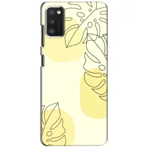 Силиконовый чехол с принтом в цветах на Xiaomi POCO M3 (Желтая монстера арт)